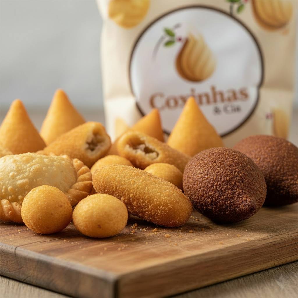 Variedade de sabores salgados para festas